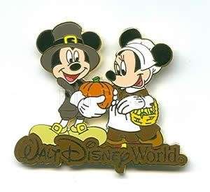 Mickey & Minnie Mouse * Thanksgiving * 2004 WDW * Disney Auctions LE 