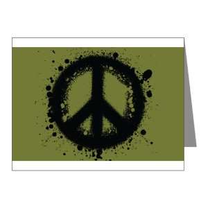    Note Cards (20 Pack) Peace Symbol Ink Blot 