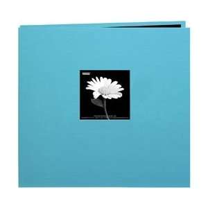 Book Cloth Cover Postbound Album With Window 12X12   Turquoise Blue 
