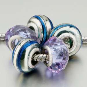  Blue Fringe Purple Beads Fit Pandora Charms (include 
