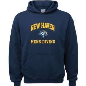 New Haven Chargers Navy Youth Mens Diving Arch Hooded Sweatshirt