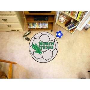  University of North Texas Soccer Ball Rug