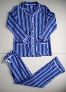 DKNY Exclusive Pajama PJ Set S Lilac Stripe Y297733 100% cotton  