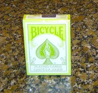 NEW DECK PASTEL GREEN BICYCLE RIDER BACK PLAYING CRADS  