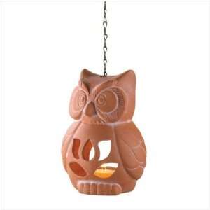 Terra Cotta Owl Tealight Holder