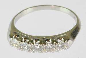 LADIES PLATINUM DIAMOND WEDDING BAND ESTATE RING 129267  