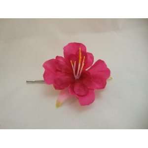  Pink Fuchsia Flower Bobby Pin 