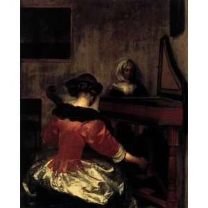 Hand Made Oil Reproduction   Gerard ter Borch   32 x 40 inches   The 