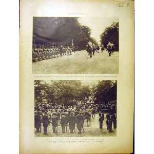  1918 Avenue Troops Bois Boulogne Allies Review Print
