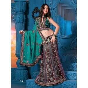 Designer Bollywood Style Shimmer Saree with Embroidery & Sequins Work 