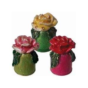  Set of 3 Rose Thimbles Thimble Arts, Crafts & Sewing