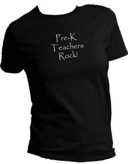 Pre K Teachers Rock Ladys T Shirt XS 4XL Great Gift  