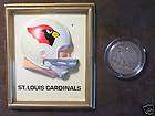 1967 Mini Technigraph Plaque St. Louis Cardinals RARE 3.25x4