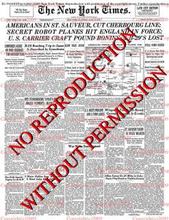   June 17 1944 WW11 Old Historic Birthday Newspaper World War 2  