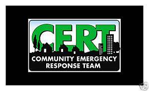 Community Emergency Response Team CERT DECAL 3.5x2 #2  