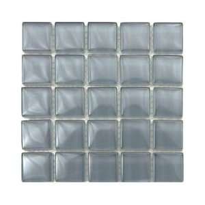  Hakatai Horizon Dove Grey 0.875 x 0.875 Glass Mosaic Tiles 