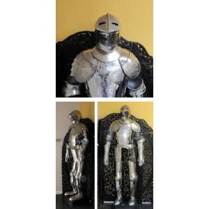  Reproduction Medieval Armour, Full Suit in Etched Steel 