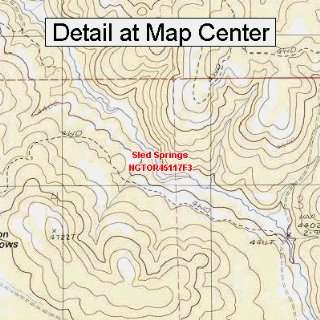   Topographic Quadrangle Map   Sled Springs, Oregon (Folded/Waterproof