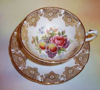 Paragon Fruit & Floral Center Tea Cup and Saucer Set  