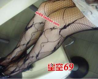 Lace Pattern Butterfly Fishnet Tights Pantyhose y10 bla  