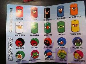 ANGRY BIRDS SERIES 1 DOG TAGS GREAT LOT TO CHOOSE FROM  
