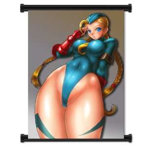  Street Fighter Anime Game Cammy Fabric Wall Scroll Poster 