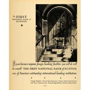   Bank Boston Banking Business   Original Print Ad