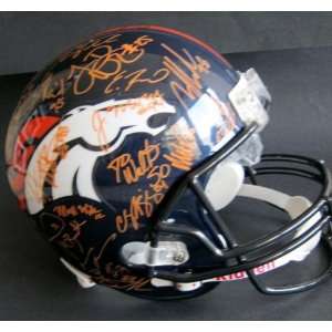  Denver Broncos Team Signed / Autographed Pro Model Helmet 