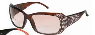 Faux Rhinestone Bifocal Sun Reading Glasses 3.00 R424BS  
