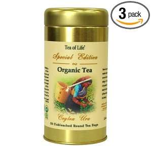 Tea Of Life Special Edition Ceylon Uva, 50 Count Round Tea Bag 2.6 