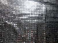 G03 Shiny Silver Sequin Black Fabric Material by Yard  