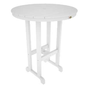 Trex Outdoor Monterey Bay Round 36 Bar Table in Classic White