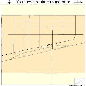  Street & Road Map of Bowdon, North Dakota ND   Printed 