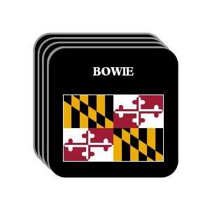US State Flag   BOWIE, Maryland (MD) Set of 4 Mini Mousepad Coasters