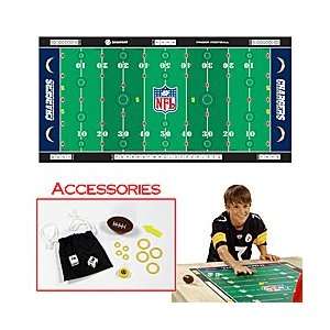  NFLR Licensed Finger FootballT Game Mat   Chargers 