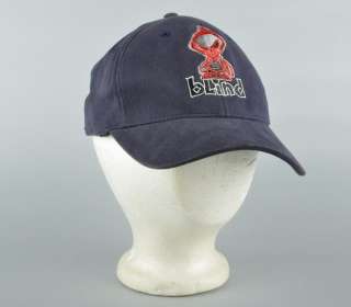 NWT BLIND SKATEBOARDS Navy Blue Baseball Cap Hat S/M  
