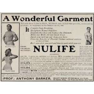  1907 Ad Munter Nulife Support Garment Corset Barker 