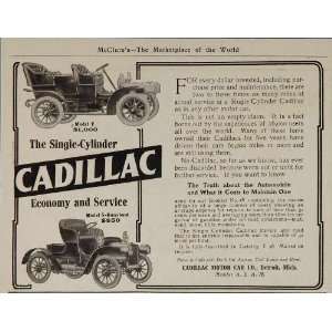  RARE ORIGINAL 1908 Cadillac Model T S Runabout Ad 
