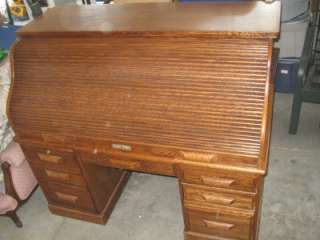 Winners Only Oak Rolling Top Desk and Chair  