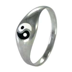    Sterling Silver Yin Yang Taoist Balance Ring (sz 2 9) sz 7 Jewelry