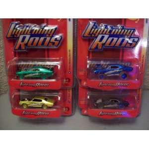 Johnny Lightning Lightning Rods R2 four car set Toys 