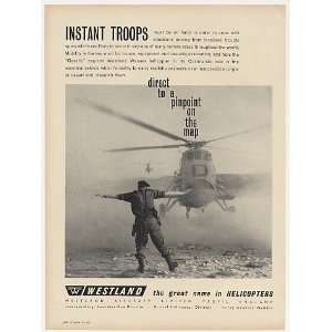 1963 Westland Wessex Commando Military Helicopter Print Ad 