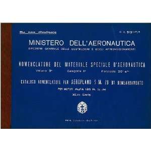  Savoia Marchetti S.M.79 Aircraft Parts Manual   1943 