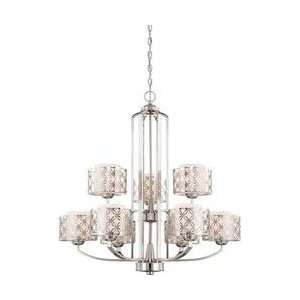  Nuvo 60/4669 Margaux Two Tier Polished Nickel Nine Light 