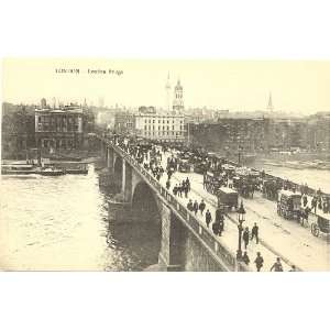   Postcard Traffic on London Bridge London England 