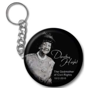   Height Black History 2.25 Inch Button Style Key Chain 