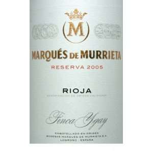 2005 Marques de Murrieta Rioja Finca Ygay Reserva 750ml 