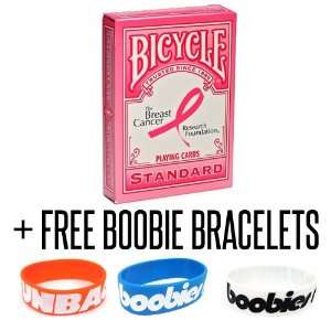 Bicycle Breast Cancer Reseach Foundation Playing Cards with 2 FREE 