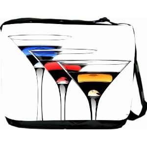  Rikki KnightTM Martini Glasses Design Messenger Bag   Book 