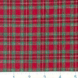  45 Wide Flannel Plaid Red Fabric By The Yard Arts 